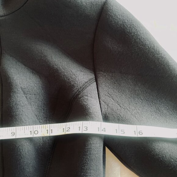 Zara Scuba Black Fitted Neoprene -Effect Jacket - Picture 14 of 16